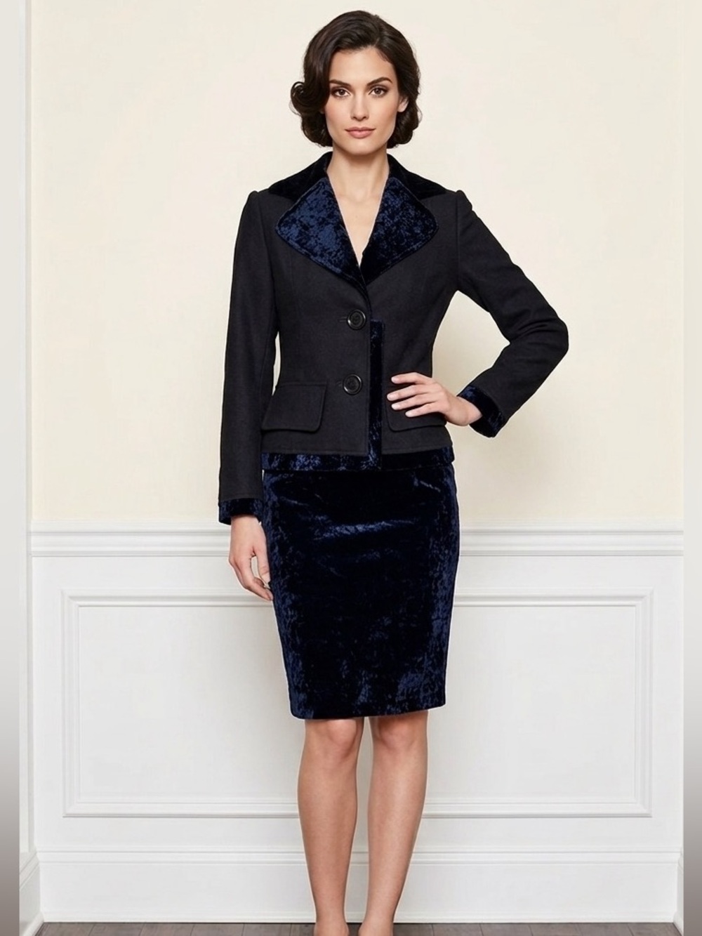 Vintage Dolce & Gabbana Black Tailored  suit (Jacket and skirt)